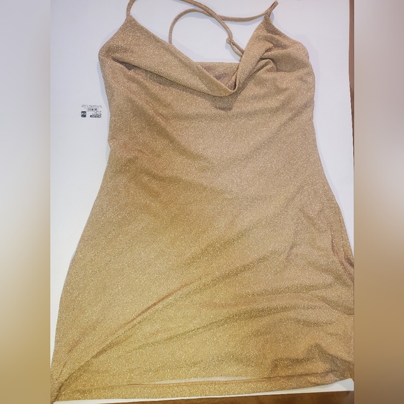 Sparkle Cowl Neck Mini Dress - Picture 4 of 8